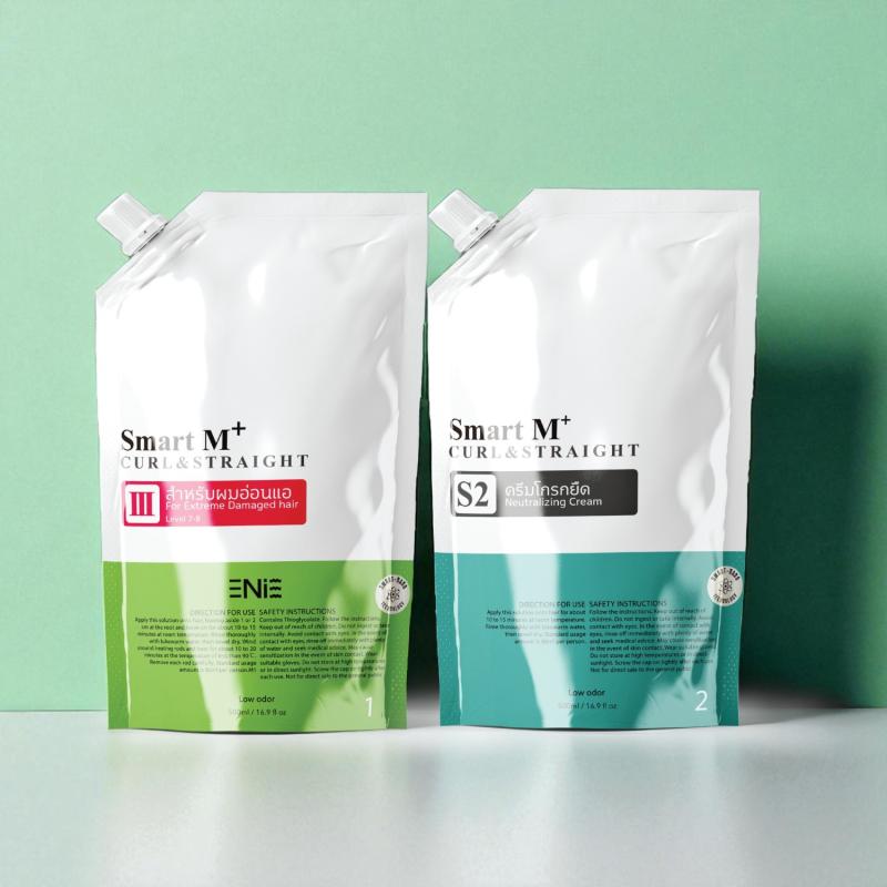 ชุดน้ำยายืดดัดสูตรครีม สำหรับผมอ่อนแอ