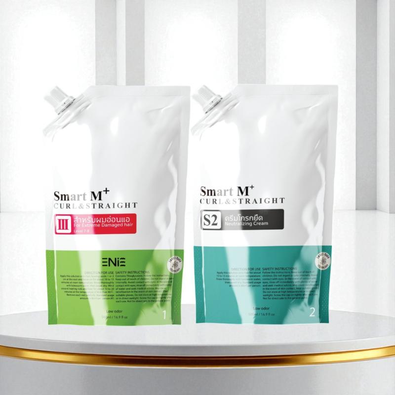 ชุดน้ำยายืดดัดสูตรครีม สำหรับผมอ่อนแอ