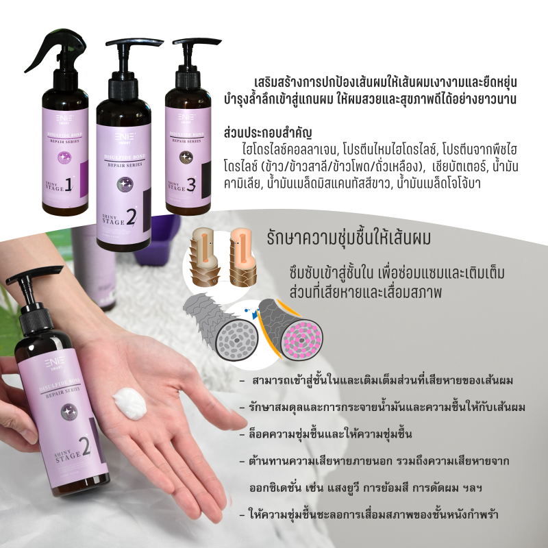 ทรีทเม้นท์บำรุงเส้นผมสามขั้นตอน ล้ำลึก ครบทุกมิติ